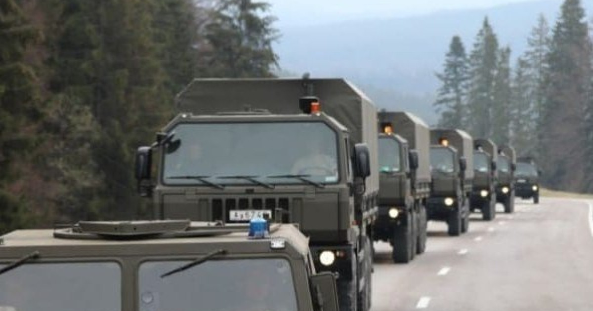Tranzit de convoaie militare în județul Brăila pentru exercițiul Bărăganul 26.11