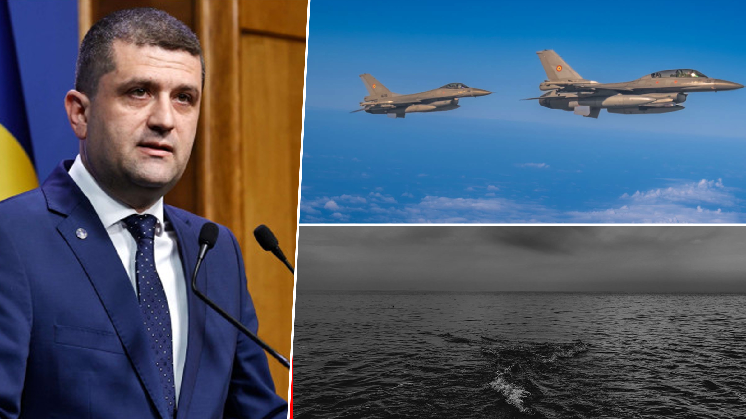 Două drone rusești de mare viteză au fost interceptate de avioanele F-16 ale României deasupra Mării Negre