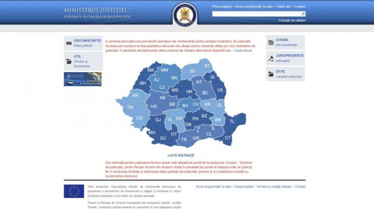 Ministerul Justiției explică dificultățile de accesare pe portal.just.ro în contextul traficului ridicat