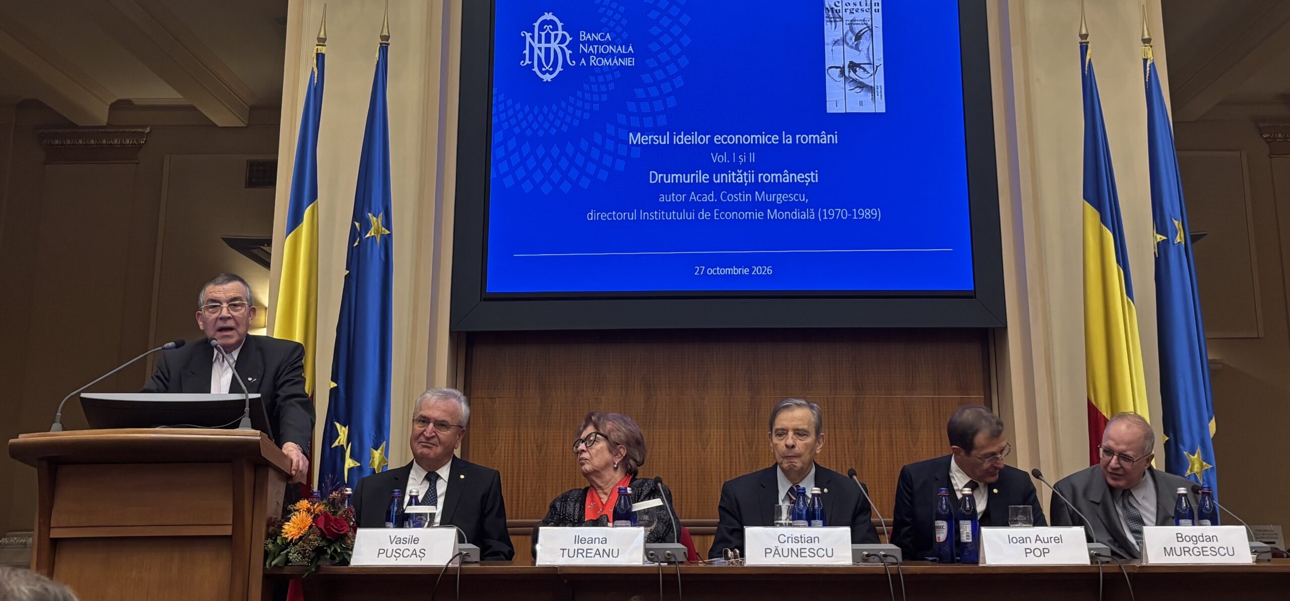 Lansarea volumelor lui Costin Murgescu la Banca Națională a României: o omagiere a memoriei economice