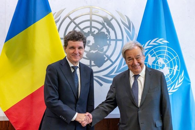 Nicușor Dan s-a întâlnit cu secretarul general al ONU, Antonio Guterres, la sediul organizației