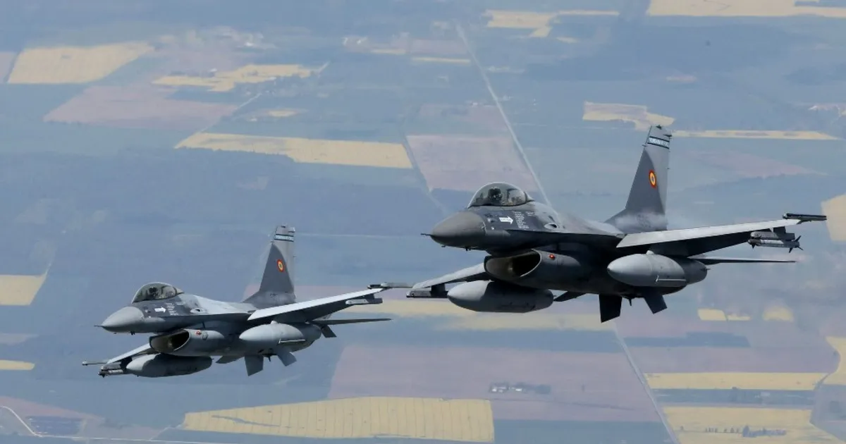 Alertă aeriană în estul țării: două avioane F-16 au fost ridicate după detectarea unei ținte lângă Galați