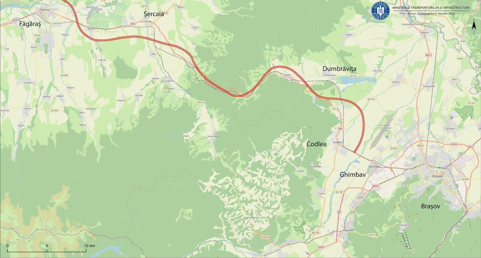 Autostrada Brașov – Făgăraș trece în etapa de licitație după depășirea etapelor birocratice